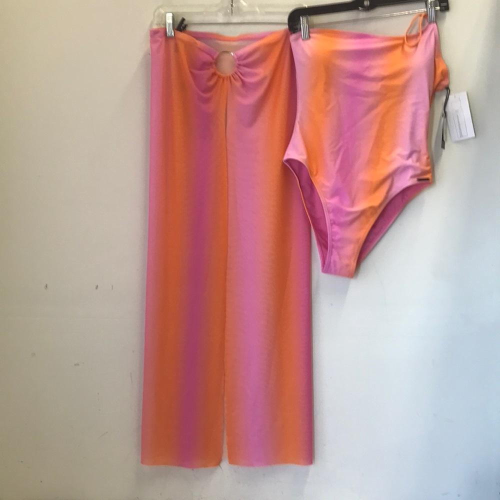 Kendall + Kylie One Piece & Sarong Cover Up 2 Pc Set